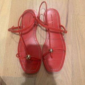Loeffler Laura Red Sandals